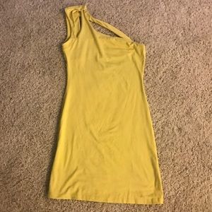 Cut Out yellow mini dress